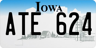 IA license plate ATE624