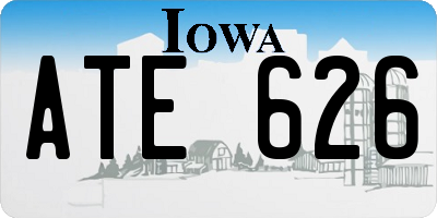 IA license plate ATE626