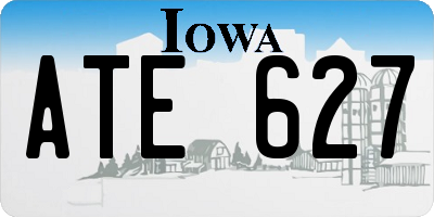 IA license plate ATE627