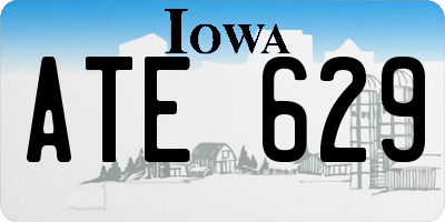 IA license plate ATE629