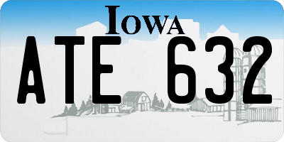 IA license plate ATE632