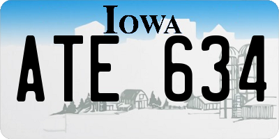 IA license plate ATE634