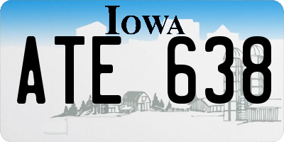 IA license plate ATE638