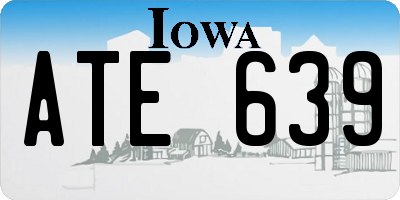 IA license plate ATE639