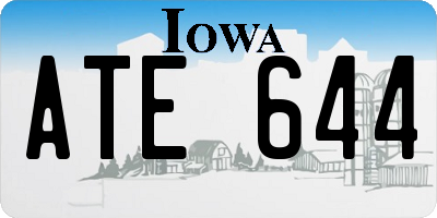 IA license plate ATE644