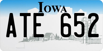 IA license plate ATE652