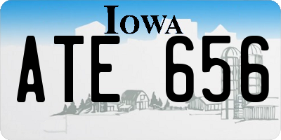 IA license plate ATE656