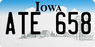 IA license plate ATE658