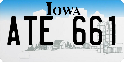 IA license plate ATE661