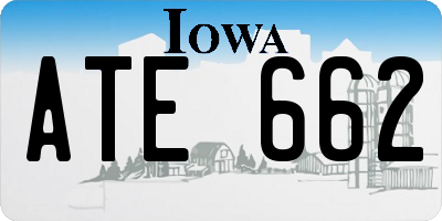 IA license plate ATE662