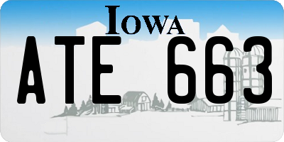 IA license plate ATE663
