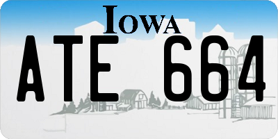 IA license plate ATE664
