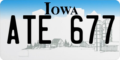 IA license plate ATE677