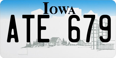 IA license plate ATE679