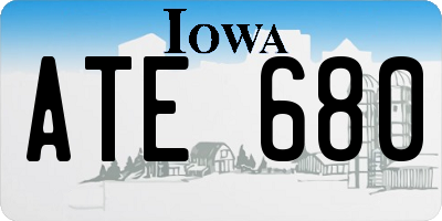 IA license plate ATE680