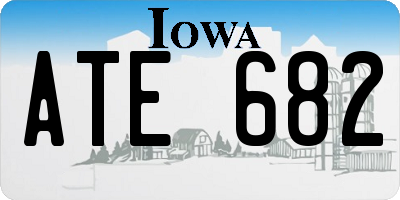 IA license plate ATE682