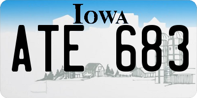 IA license plate ATE683
