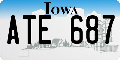 IA license plate ATE687