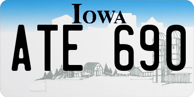 IA license plate ATE690