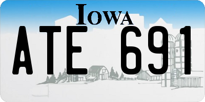 IA license plate ATE691