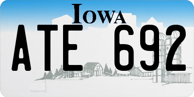 IA license plate ATE692
