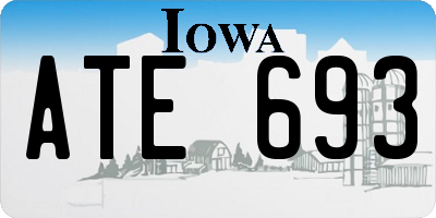 IA license plate ATE693