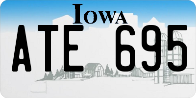 IA license plate ATE695