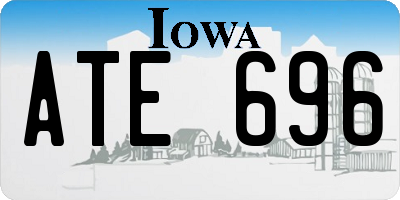 IA license plate ATE696