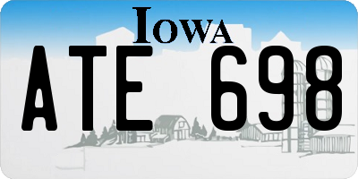 IA license plate ATE698
