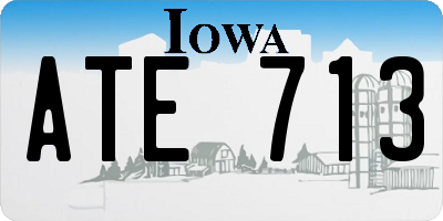 IA license plate ATE713