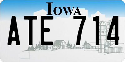 IA license plate ATE714