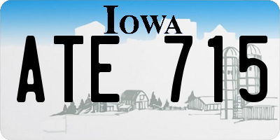 IA license plate ATE715
