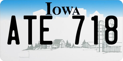 IA license plate ATE718