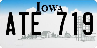 IA license plate ATE719