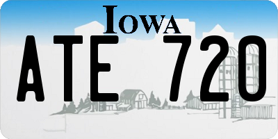 IA license plate ATE720