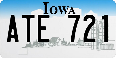 IA license plate ATE721