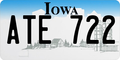 IA license plate ATE722