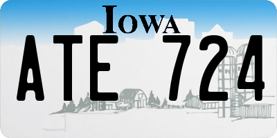 IA license plate ATE724