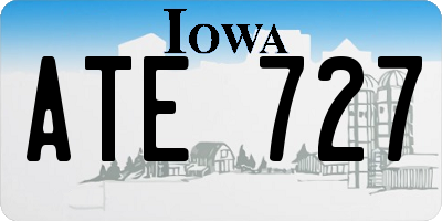 IA license plate ATE727