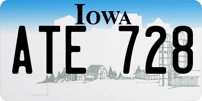 IA license plate ATE728