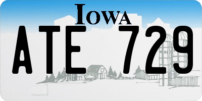 IA license plate ATE729