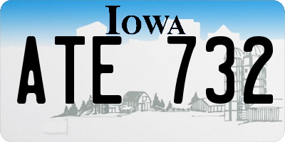 IA license plate ATE732