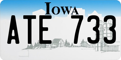 IA license plate ATE733