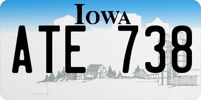 IA license plate ATE738