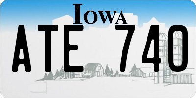 IA license plate ATE740