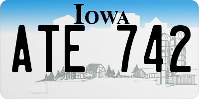 IA license plate ATE742