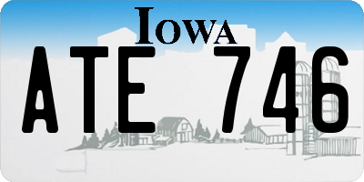 IA license plate ATE746