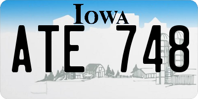 IA license plate ATE748