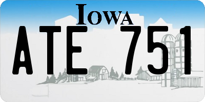 IA license plate ATE751