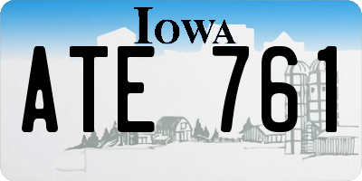 IA license plate ATE761